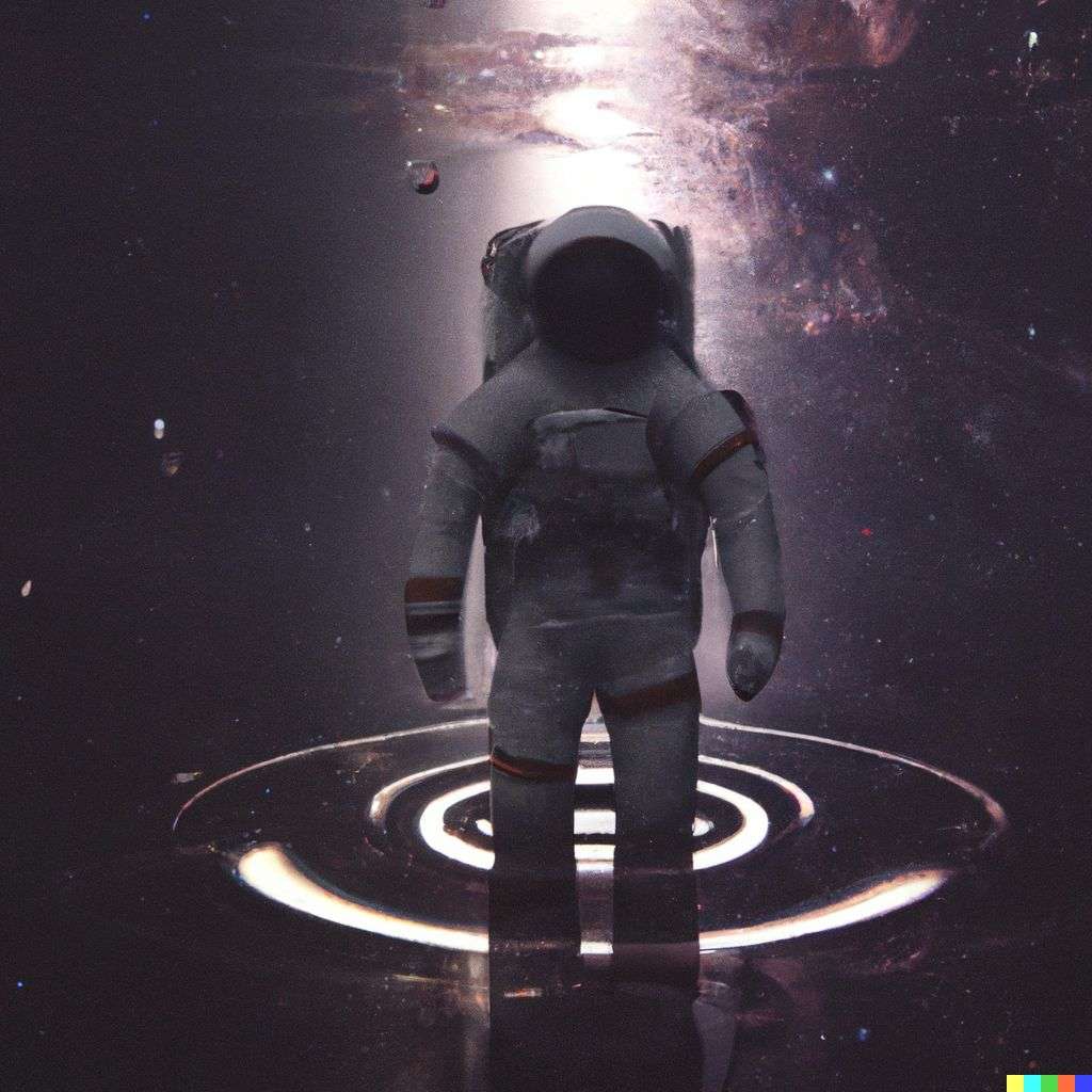an astronaut, digital art, infinity